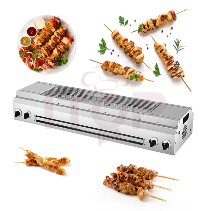 Automatically Rotating Korean Bbq Grill Table Infrared Non-Stick Bbq Steak Grill Electric Kebab Oven