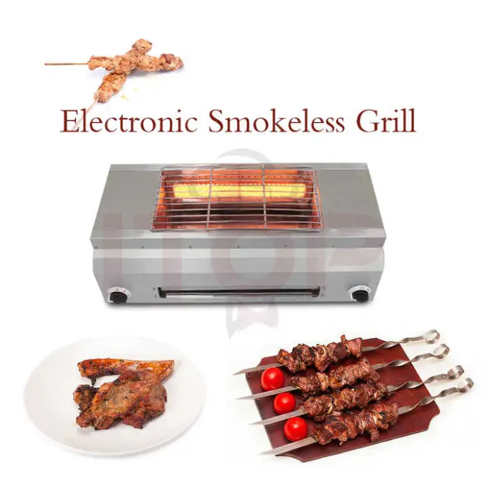 Automatically Rotating Korean Bbq Grill Table Infrared Non-Stick Bbq Steak Grill Electric Kebab Oven