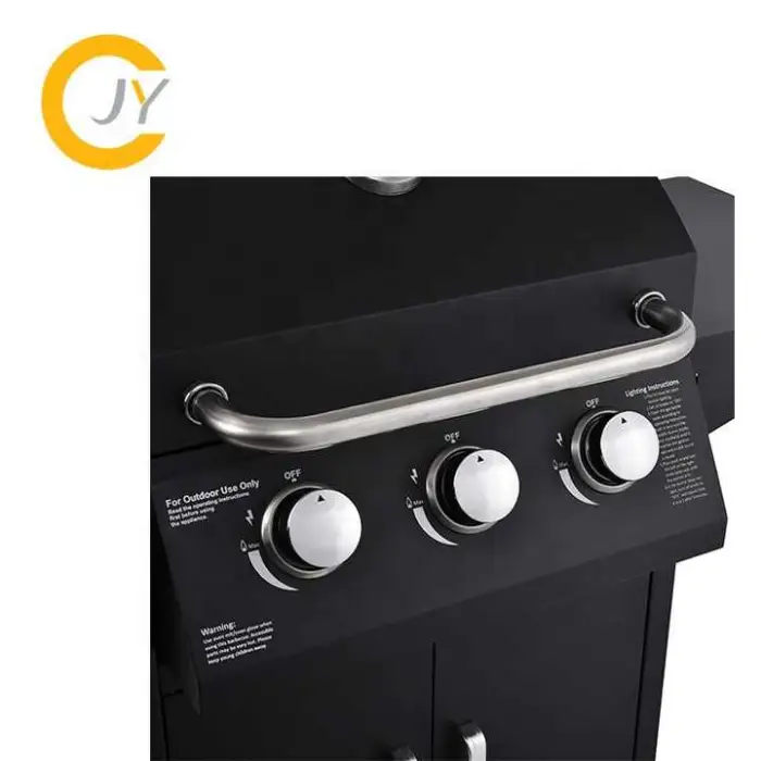 Portable 3 Burner Propane BBQ Barbecue Gas Grills for Garden Kitchen Stainless Steel Gas Grill With Side Table