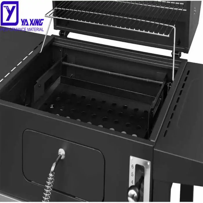 Bbq Table Grill Bbq Outdoor Kitchen Stainless Steel Industrial Grill Square Trolly Charcoal Grill