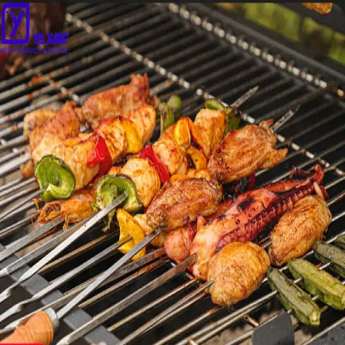 Bbq Table Grill Bbq Outdoor Kitchen Stainless Steel Industrial Grill Square Trolly Charcoal Grill