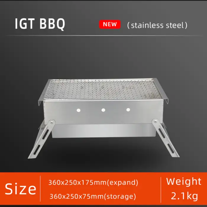 Bbq Grill Table Camping Table, Korean Outdoor Cooking, Picnic, Camp, Boat, Travel Stainless Steel Outdoor Furniture Modern