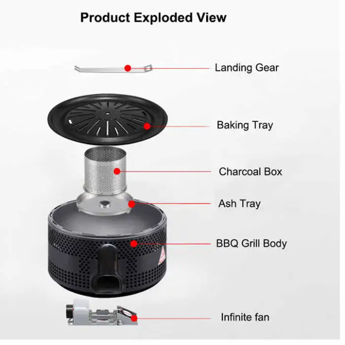 The  Multicolor Outdoor Indoor Stainless Garden Outdoor Smokeless Portable Barbeque Table Charcoal Mini Korean Bbq Grill