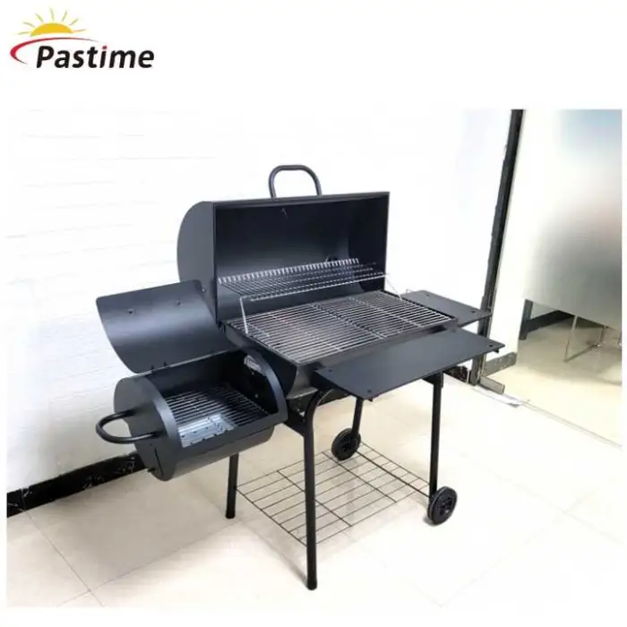 Stainless Steel Offset Barbecue Grills With Side Table