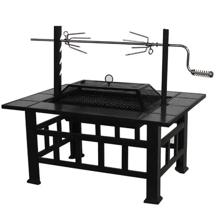 BBQ Grill Table Fire Pit Brasero Food Pallet Multifunction 2 in 1 Easy Operated Barbecue