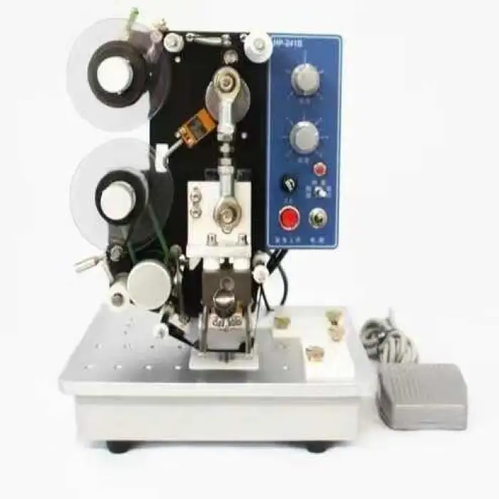 Semi-automatic  Stamping Foil Ribbon Expiry Date Manual Batch Number Coding Printing Machine/Ribbon Coding Machine