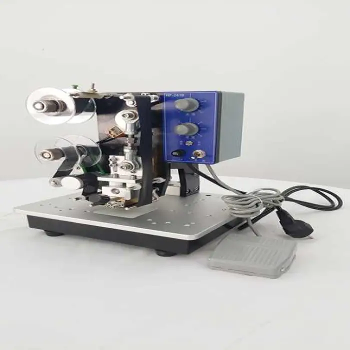 Semi-automatic  Stamping Foil Ribbon Expiry Date Manual Batch Number Coding Printing Machine/Ribbon Coding Machine