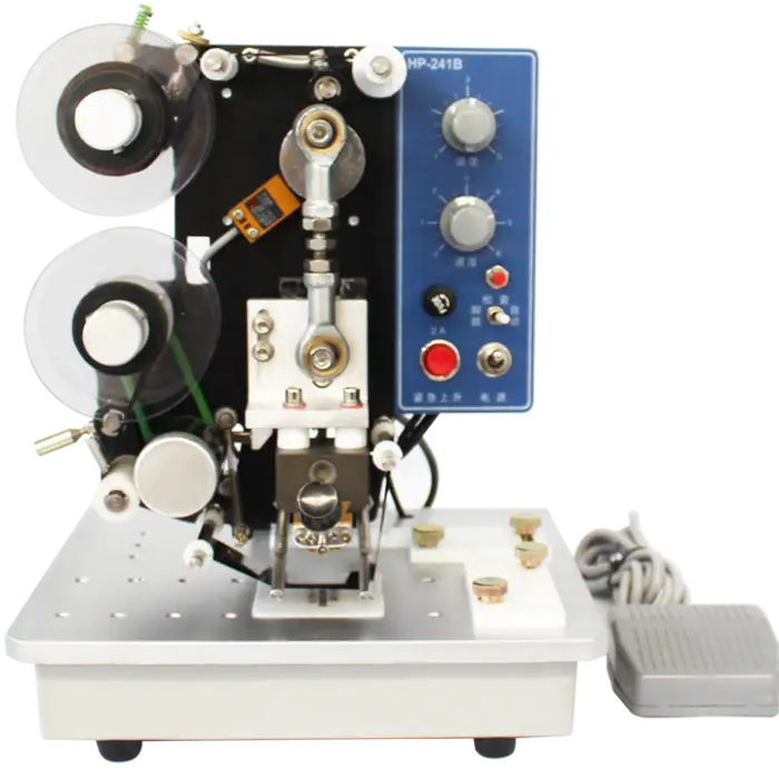 HP-241b Manual Ribbon  Heat Printing Production Date Steel Printing Machine Food Label Plastic Bag Coding Machine