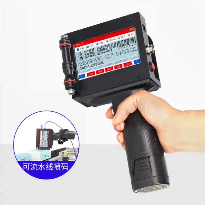 Portable Expiry Date Code Handheld Tij Inkjet Printer for