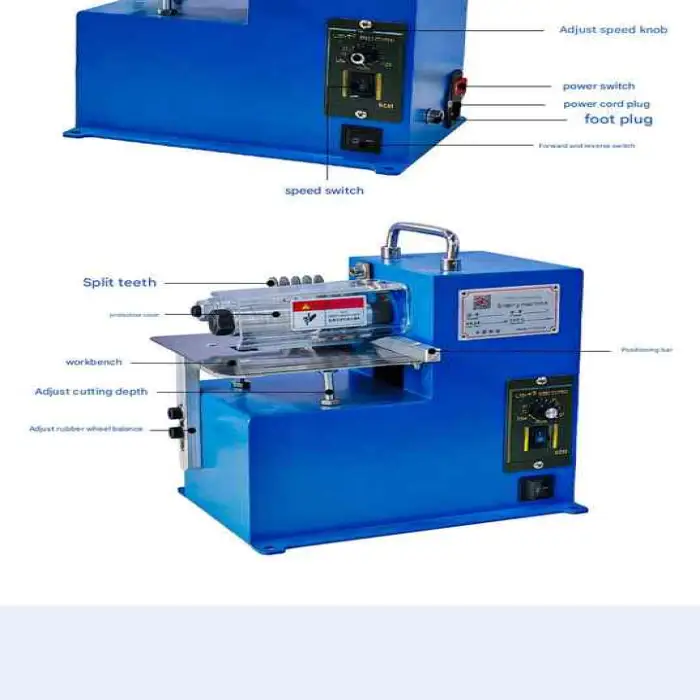Automatic Leather Cutting Machine for Shoe Leather Belt Splitting & Strip Production