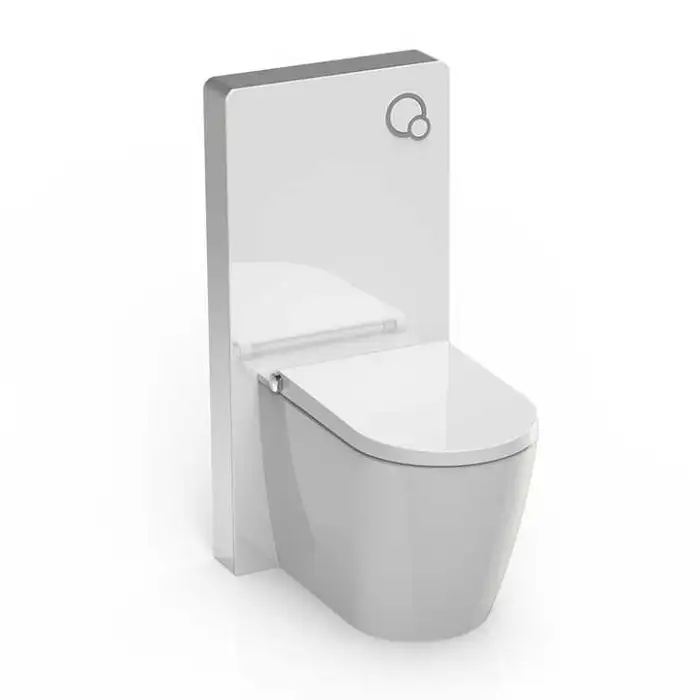 Penumatric Flushing Toilet Water tank Floor Standing Toilet Glass Cistern
