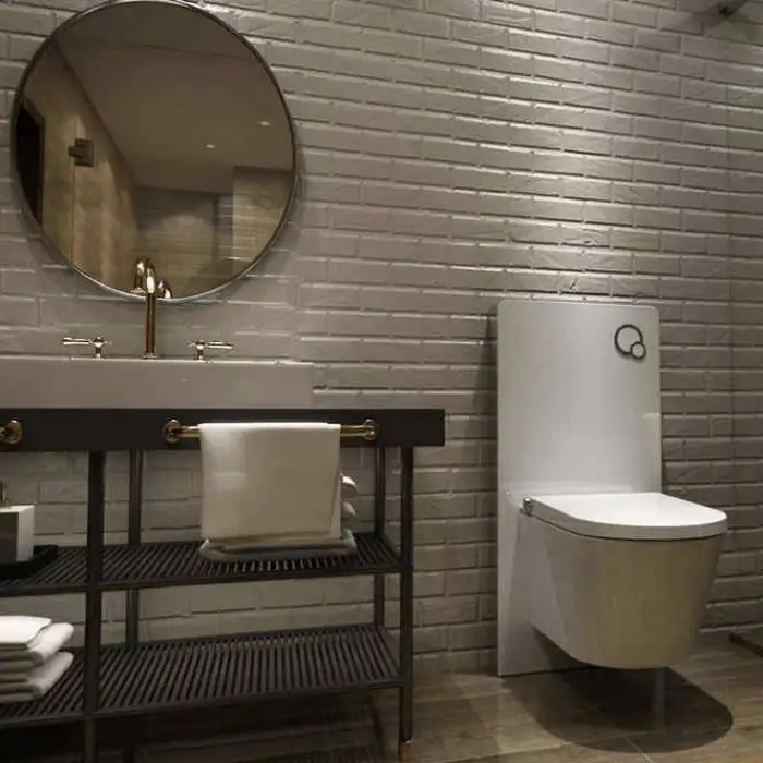 Modern Wall Mounted Glass Cistern Toilet Concealed Cistern WC Dual Flush Cistern