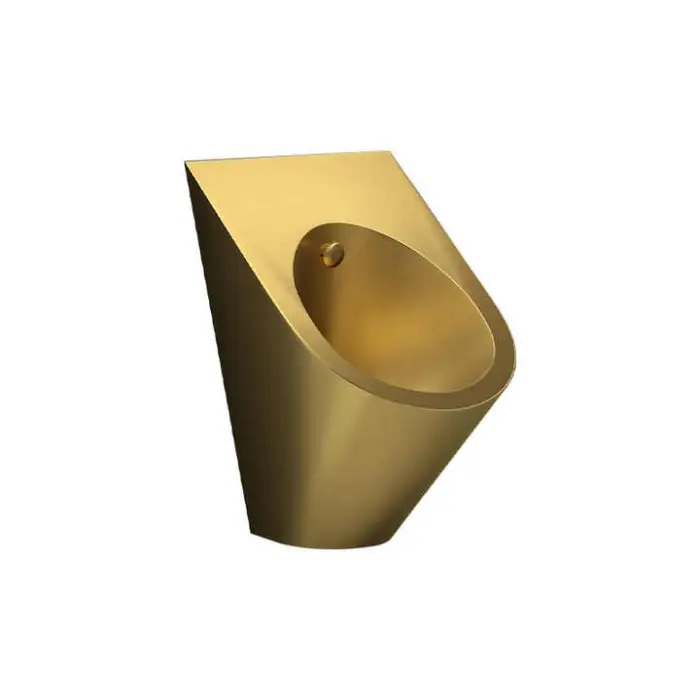 Black 304 Stainless Steel Urinal Commercial Men Adult Urinal Bathroom Sensor Toilet Male Sanitary Ware Pub Toilet Brushed Gold