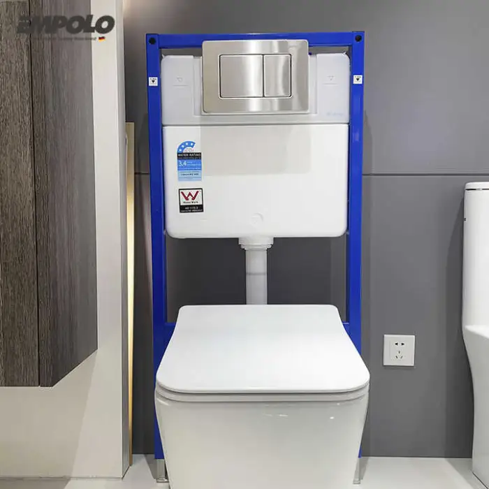 Wall Hung Wc Toilet Flush System Press Button Flush Plate Quiet Concealed Cistern Built-in Toilet Hidden Water tank