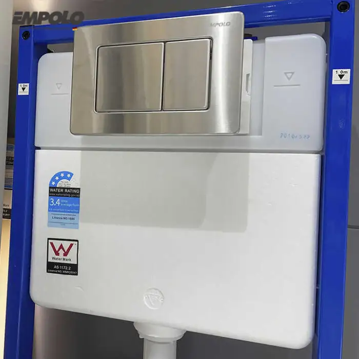 Wall Hung Wc Toilet Flush System Press Button Flush Plate Quiet Concealed Cistern Built-in Toilet Hidden Water tank