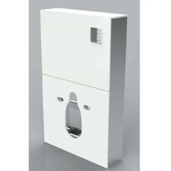 OEM Modern Bathroom Wall Mounted Tempering Glass Low Penumatic Cabinet Cistern Flushing Tank Two Piece Design