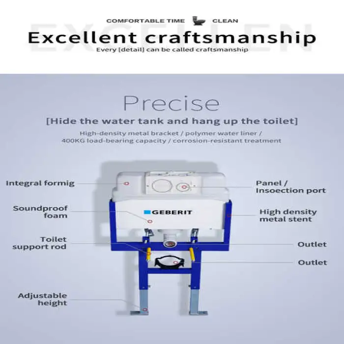 Wall Toilet Cistern Water Saving Plastic Wall Mount Toilet Flush tank