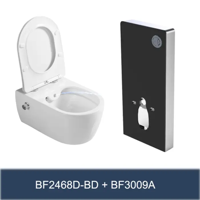 Universal Dual Flush CE Glass Concealed Toilet Cistern Water tank for Wall Hung Toilet
