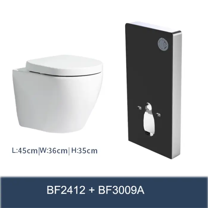 Universal Dual Flush CE Glass Concealed Toilet Cistern Water tank for Wall Hung Toilet