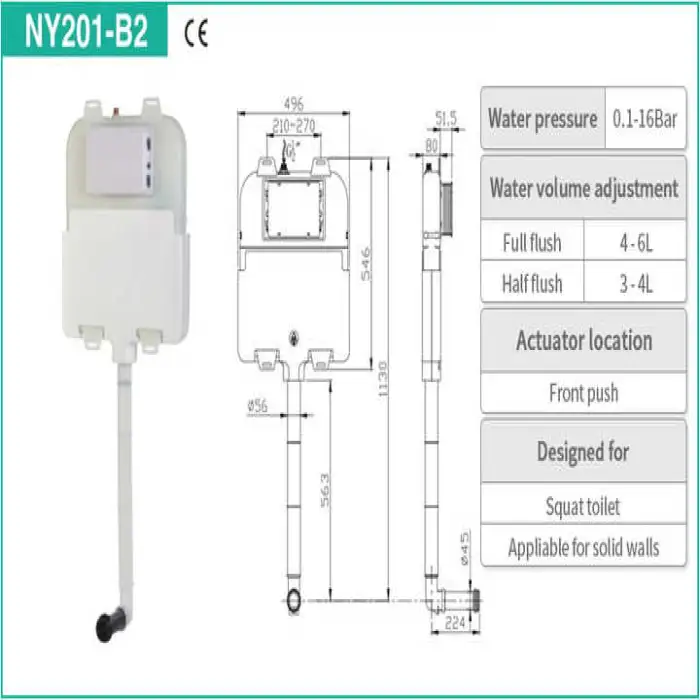 Intelligent Toilet Cistern Water Saving Plastic Flushing Cisterns