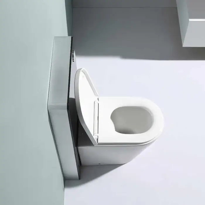 Back to Wall Toilet Flush Water Concealed Cistern CE Dual Push Glass Upper Cistern Flush Water tank