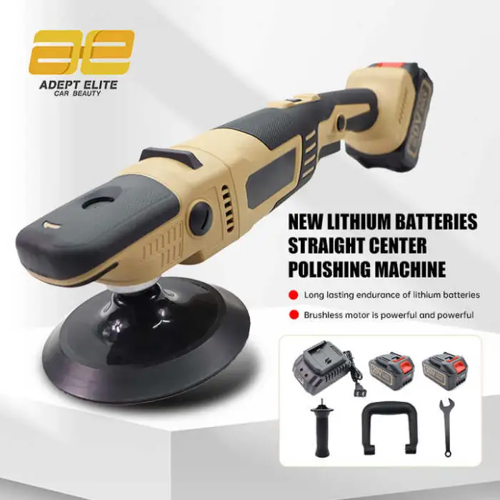 480W High Speed Gold Rotary Car Polishing Machine Lithium Battery Ro Car Polisher Buffing Machine