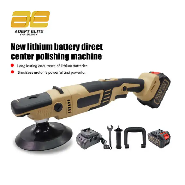 480W High Speed Gold Rotary Car Polishing Machine Lithium Battery Ro Car Polisher Buffing Machine