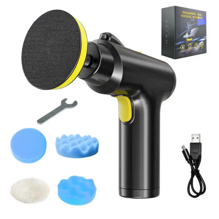 Portable Mini Cordless Car Waxing Polisher 4000mAh Battery Electric Car Polisher Machine Cordless Car Polisher