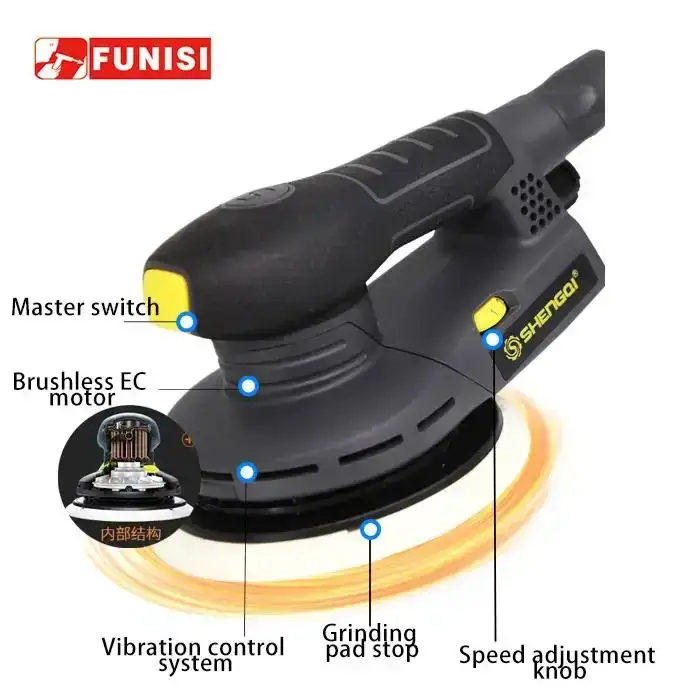 Variable Speed Orbital Electrical Car Sander Polisher Wood Working