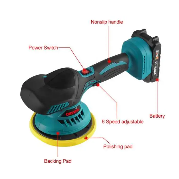 Cordless Car Polisher Electric Polisher Wireless Automobile Car Polishing Sealing Glaze Machine for Makita 18v Battery