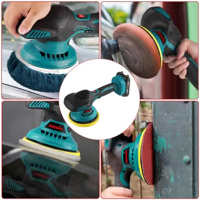 Cordless Car Polisher Electric Polisher Wireless Automobile Car Polishing Sealing Glaze Machine for Makita 18v Battery