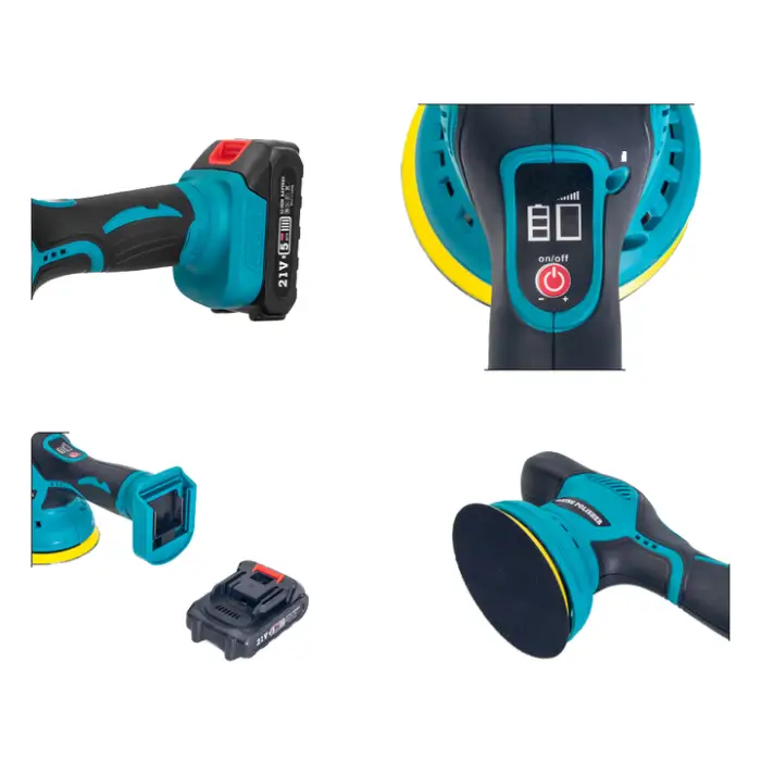 20V Mini Lithium Battery Portable Replaceable Head Household Electric Cordless Power Tools Car Polisher for Waxing and Detailing