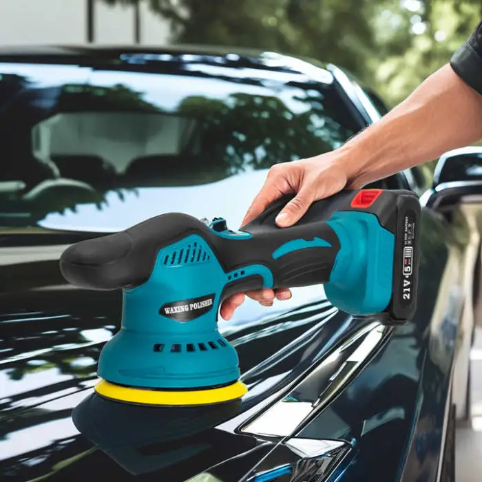 20V Mini Lithium Battery Portable Replaceable Head Household Electric Cordless Power Tools Car Polisher for Waxing and Detailing