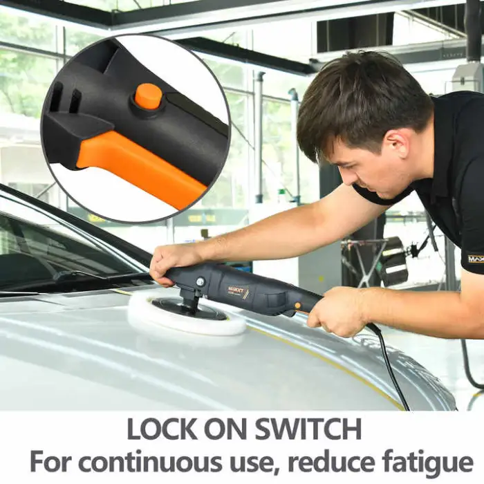 1100W Electric Car Polisher 110V 180mm Speed Adjustable Rotary Waxing Buffer Polishing Machine for DIY Industrial Use