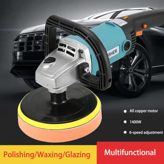 1400W 6-Speed Rotary Electric Orbital Car Polisher Marble Tile Floor Waxing&Glazing Tool Set Multifunctional Polishing Machine