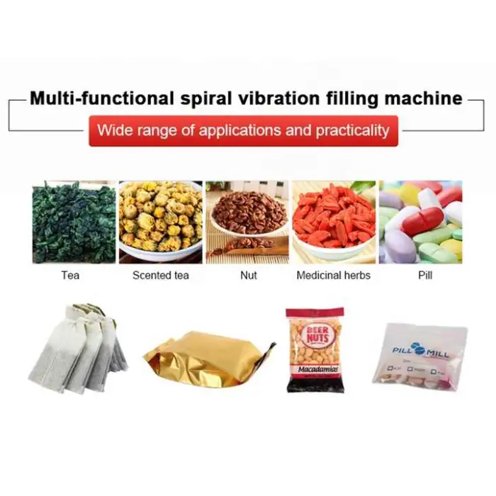 Semi-Automatic Spiral Vibration Tobacco Salt Small Bottle Filling Machine