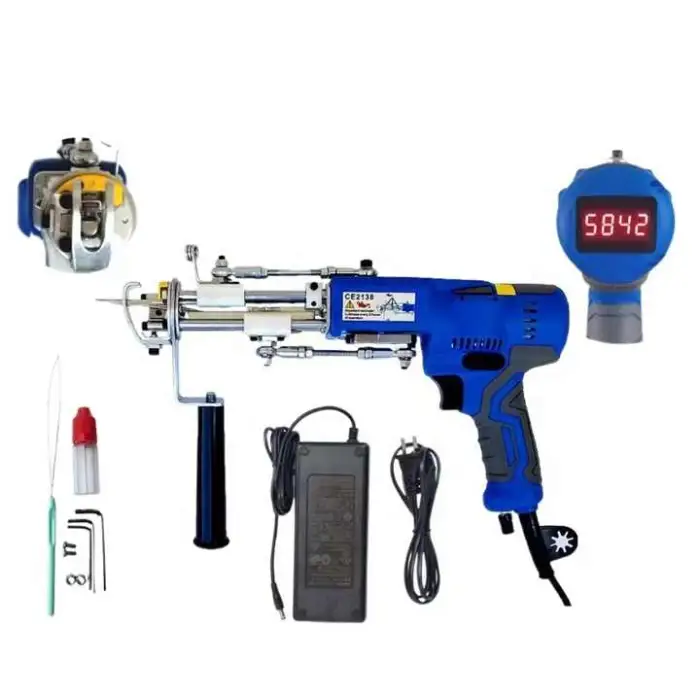 AK-V Electric Tufting Machine 2 in 1 Carpet Weaving Machine Hand Tufting Gun Cut Pile Rug Carpet Hand Tufted Gun for Rug Carpet
