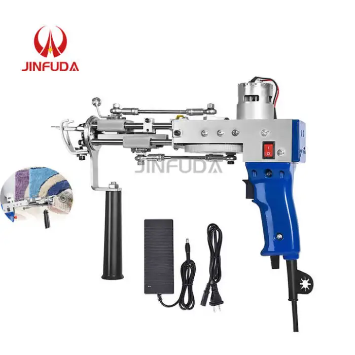 2 in 1 Cut and Loop Rug Tufting Gun Carpet Weaving Machine Tufted Rug Machine Electric Hand Tufting Gun Machine for Carpet