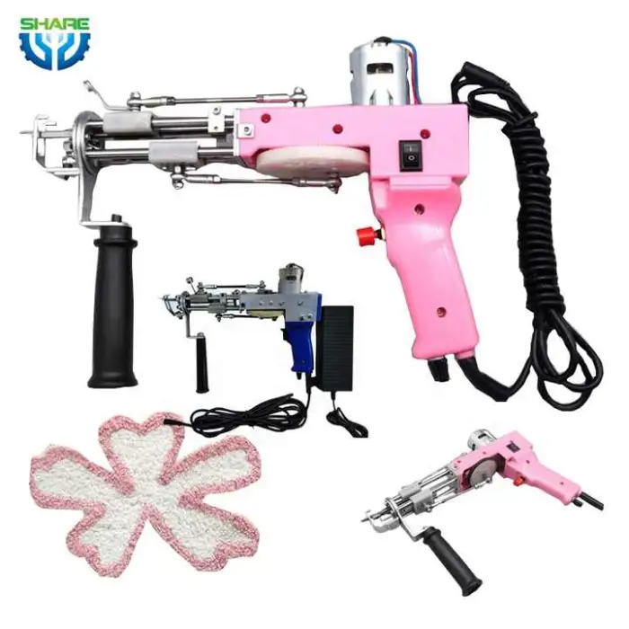 Carpet Hand Rug Tufting Machine Pneumatic Turfing Gun 2 in 1 Semi-Automation