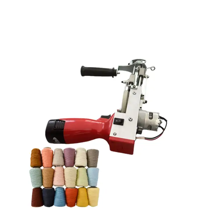 Carpet Rug Weaving Machine 2 in 1 Cut Pile Loop Pile Lithium Battery Cordless Tufting Gun