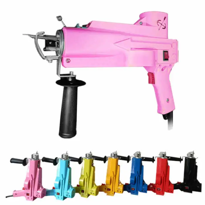 Electric Carpet Weaving 2 in 1 Cut Loop Pile Hand Rug Tufting Gun Flocking Making Machine