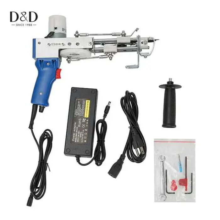 D&D Tufted Cloth Making 2in1 Hand Tufting Gun Portable Rug Weaving Machine Knitting Tool
