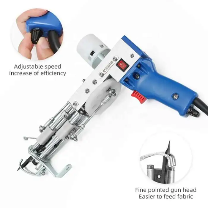 D&D Tufted Cloth Making 2in1 Hand Tufting Gun Portable Rug Weaving Machine Knitting Tool