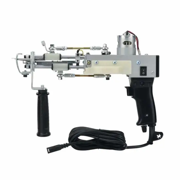 Black Handheld Tufting Machine Electric Carpet Tufting Gun Tool with Gear Cover for Loop Pile Cut Pile