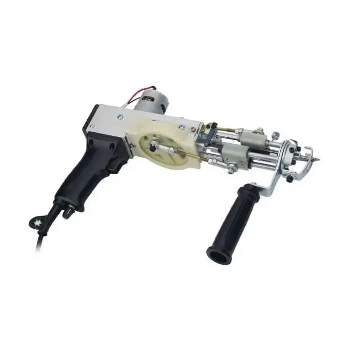Black Handheld Tufting Machine Electric Carpet Tufting Gun Tool with Gear Cover for Loop Pile Cut Pile