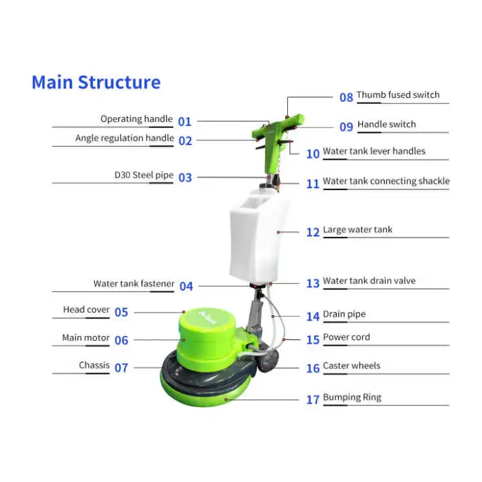 1100W Carpet Washing Machine Floor Cleaning Machine Industrial Floor Polisher Machine