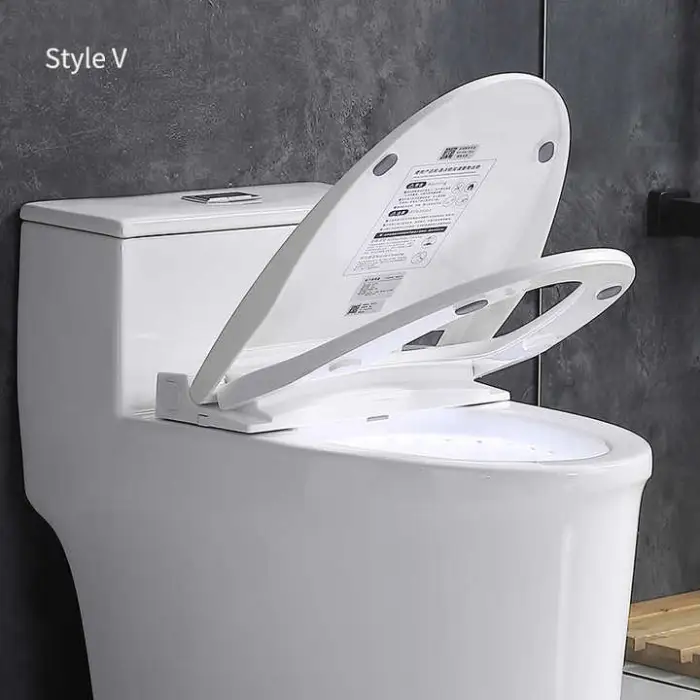 U Shape Ultra Slim Smart Toilet Seat Cover Lid Auto Spray Intelligent Heated Toilet Seat With Remote