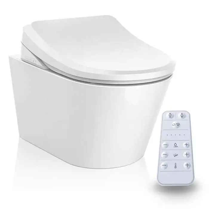 Electric Toilet Cover Seat Floor Mounted Elongated Smart Toilet Wider Seat