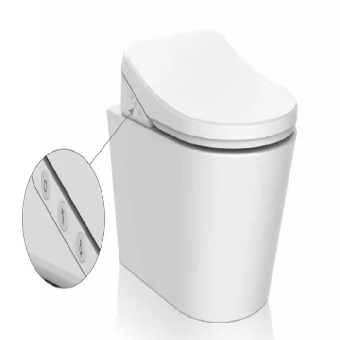 Electric Toilet Cover Seat Floor Mounted Elongated Smart Toilet Wider Seat