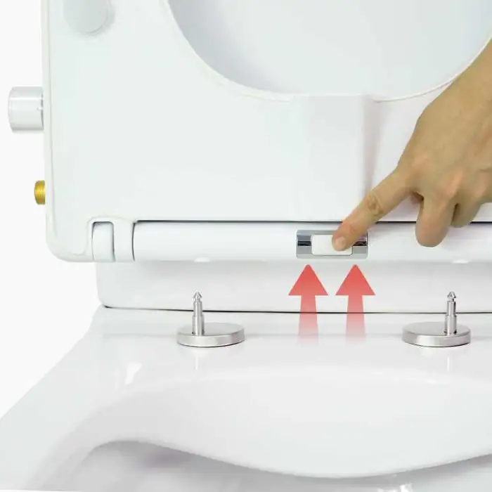 OEM/ODM  UF Soft Closing Seat Cover WC D Shape Toilet Seat Cover with LED Light and Seat Heating Function
